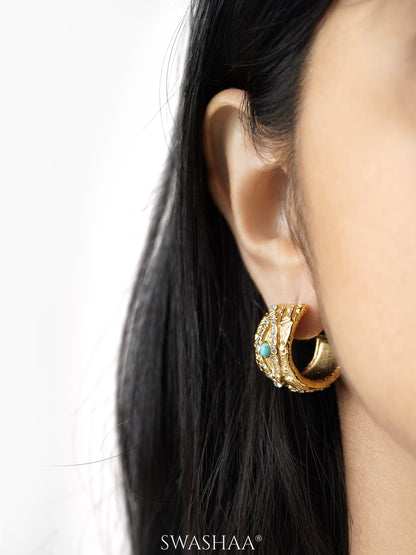 Fulvia Eye 18K Gold Plated Earrings