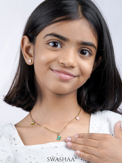 Fury Charms 18K Gold Plated Kid's Necklace