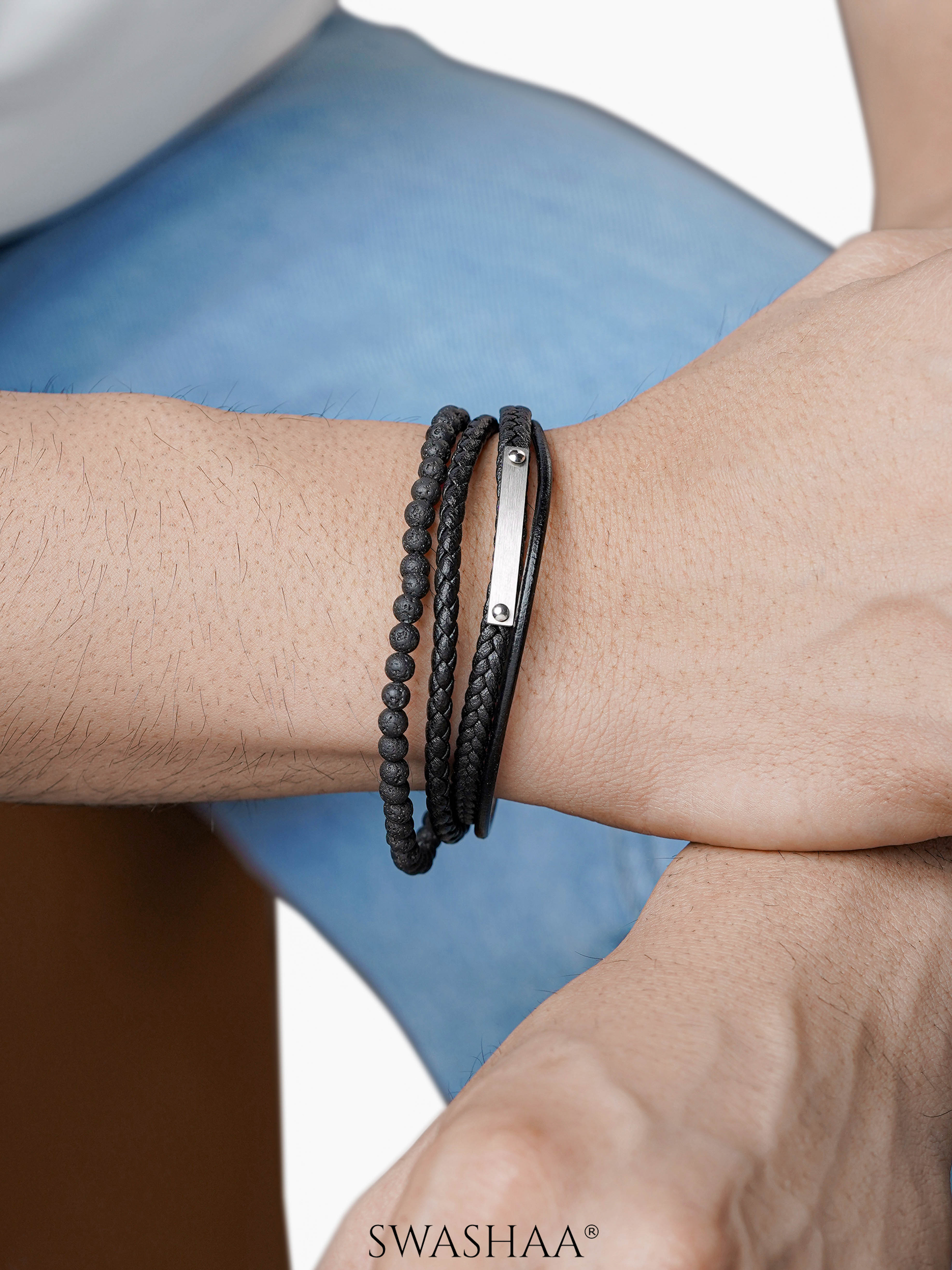 Fury Men's Leather Bracelet