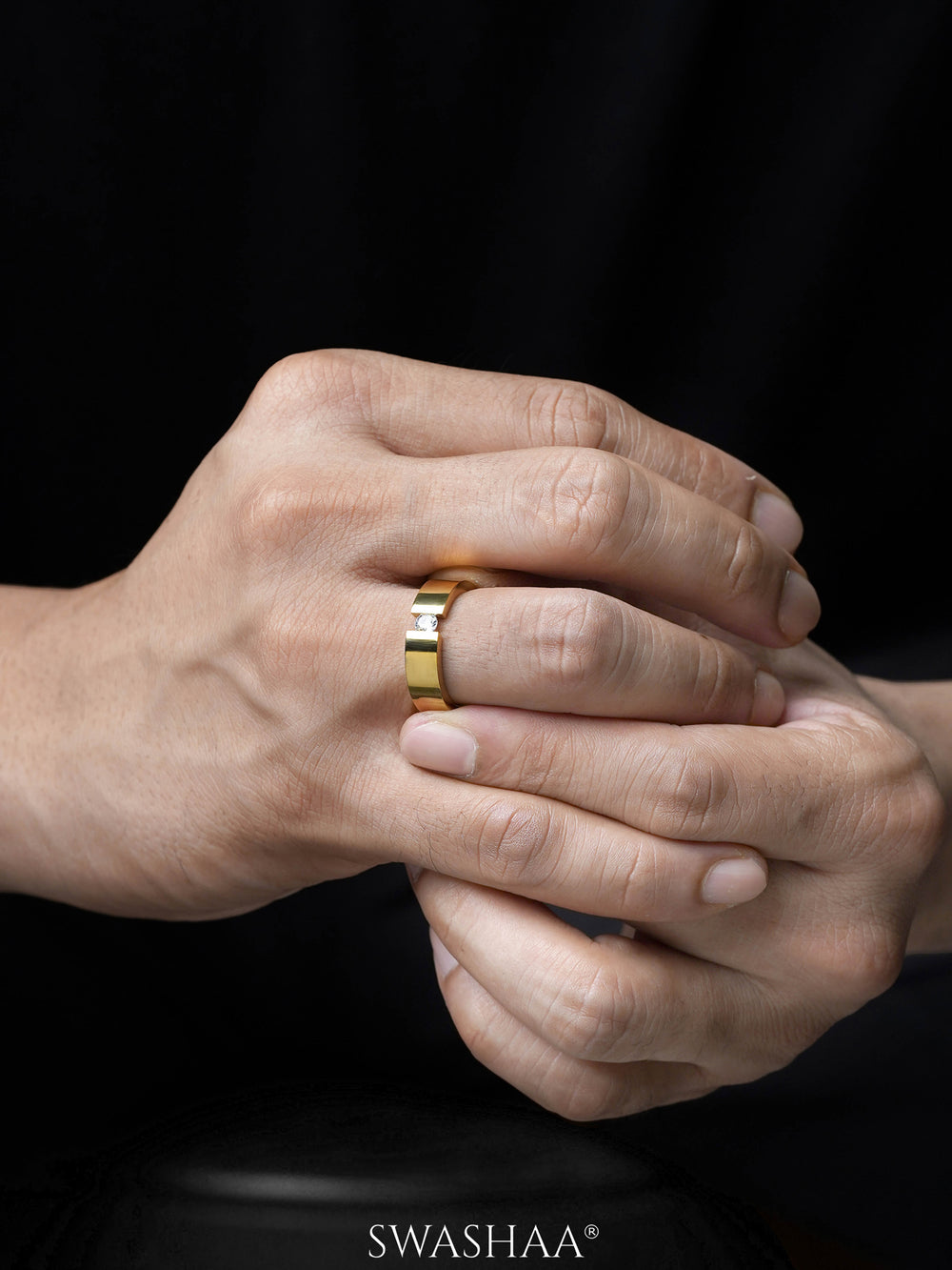 Gaios 18K Gold Plated Men's Ring