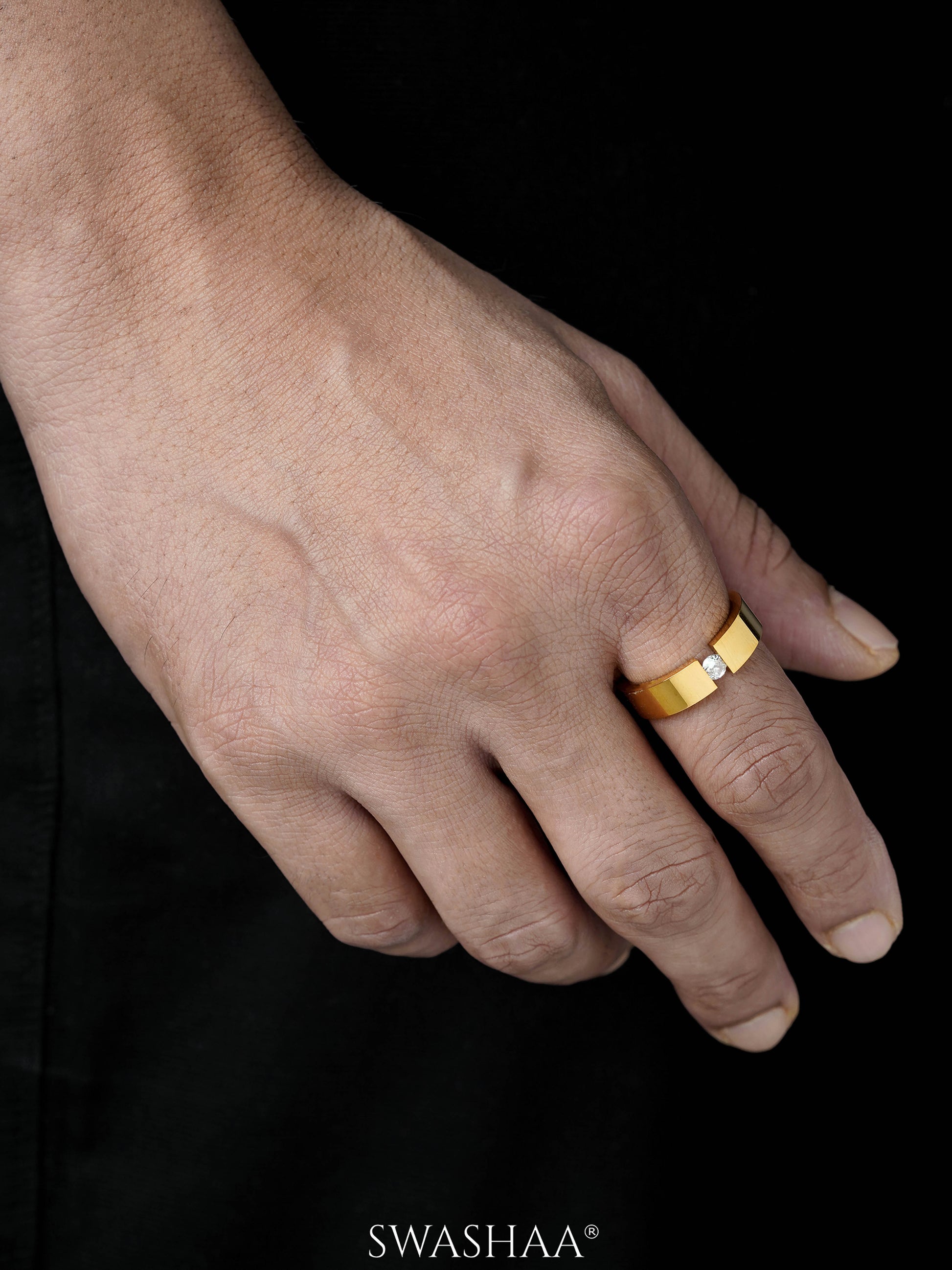 Gaios 18K Gold Plated Men's Ring