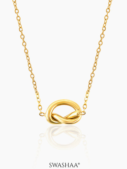 Gala Knot 18K Gold Plated Necklace Gold