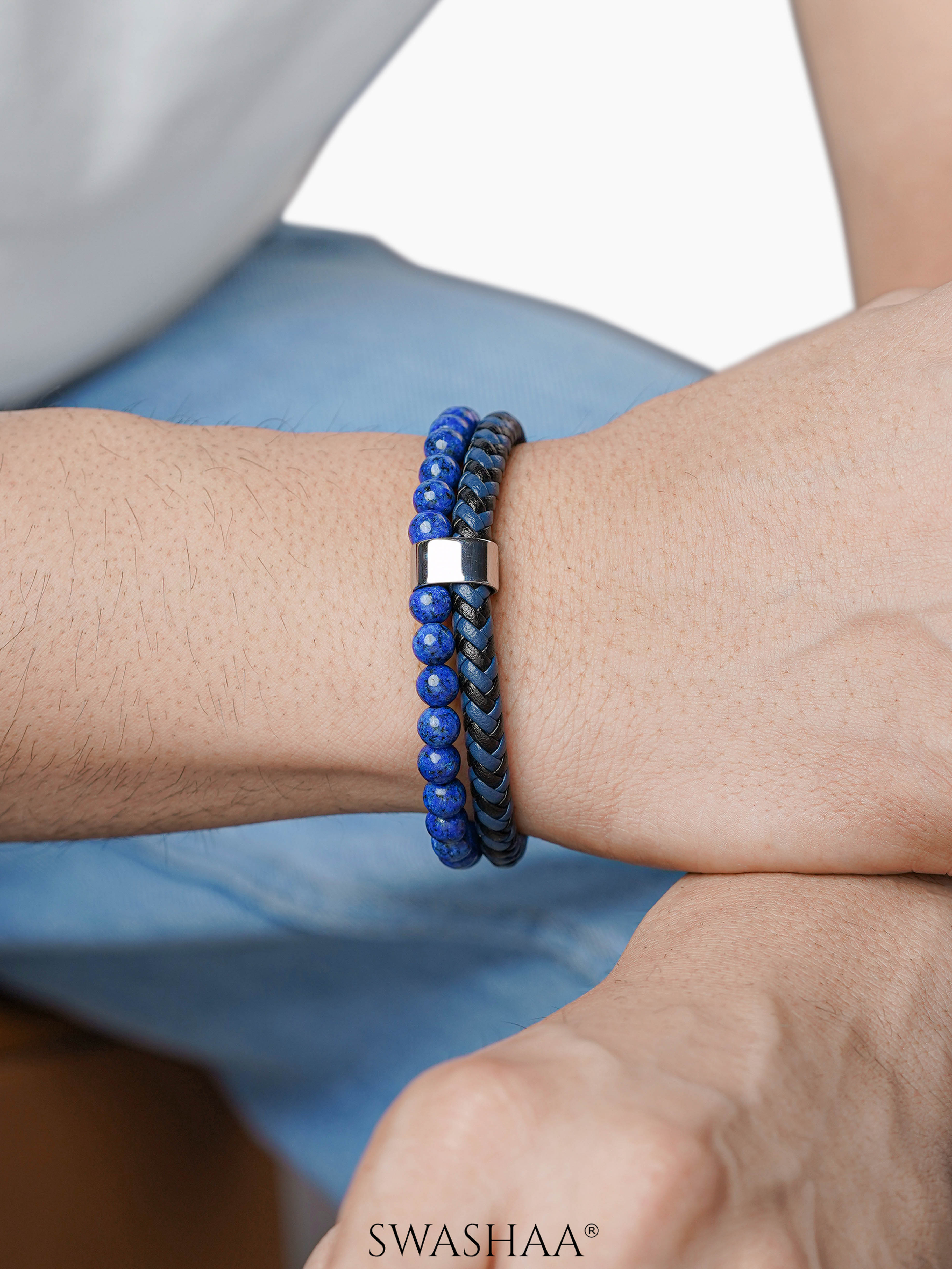 Galleo Men's Leather Bracelet