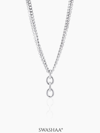 Gazian Men's Chain Pendant Silver