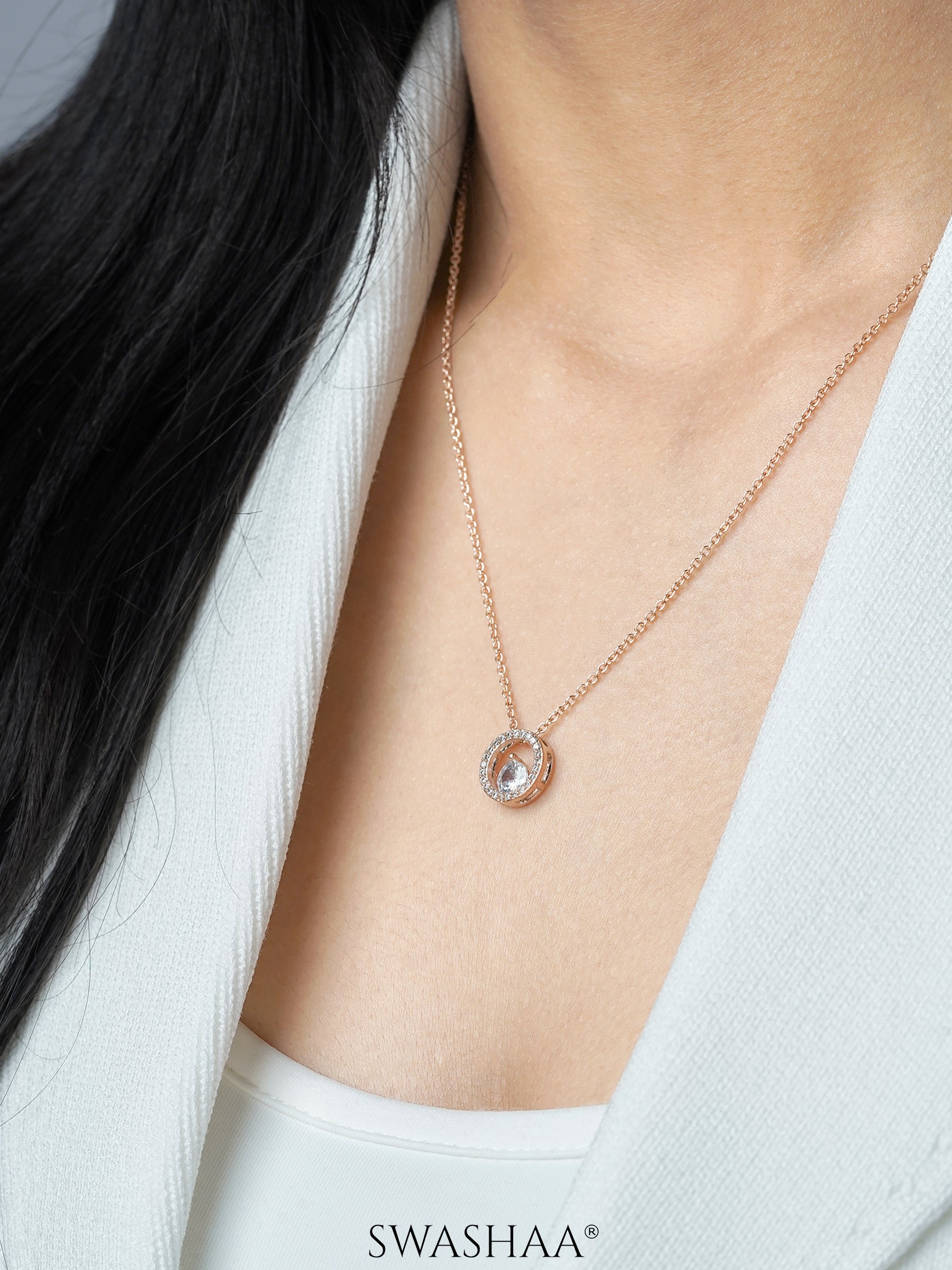 Gemma Rosegold Plated Necklace