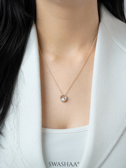 Gemma Rosegold Plated Necklace