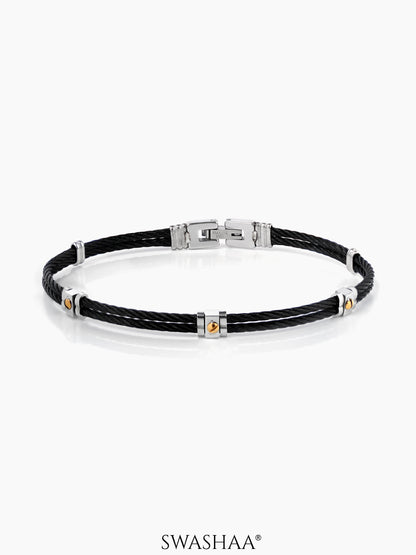 Gene Wired Men's Bracelet Black