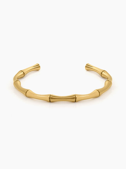 Gianella Bamboo Link 18K Gold Plated Cuff Bracelet