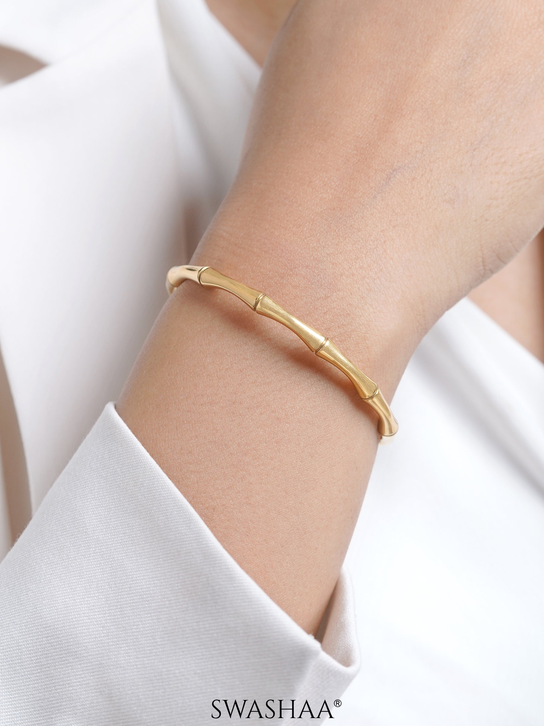 Gianella Bamboo Link Cuff Bracelet