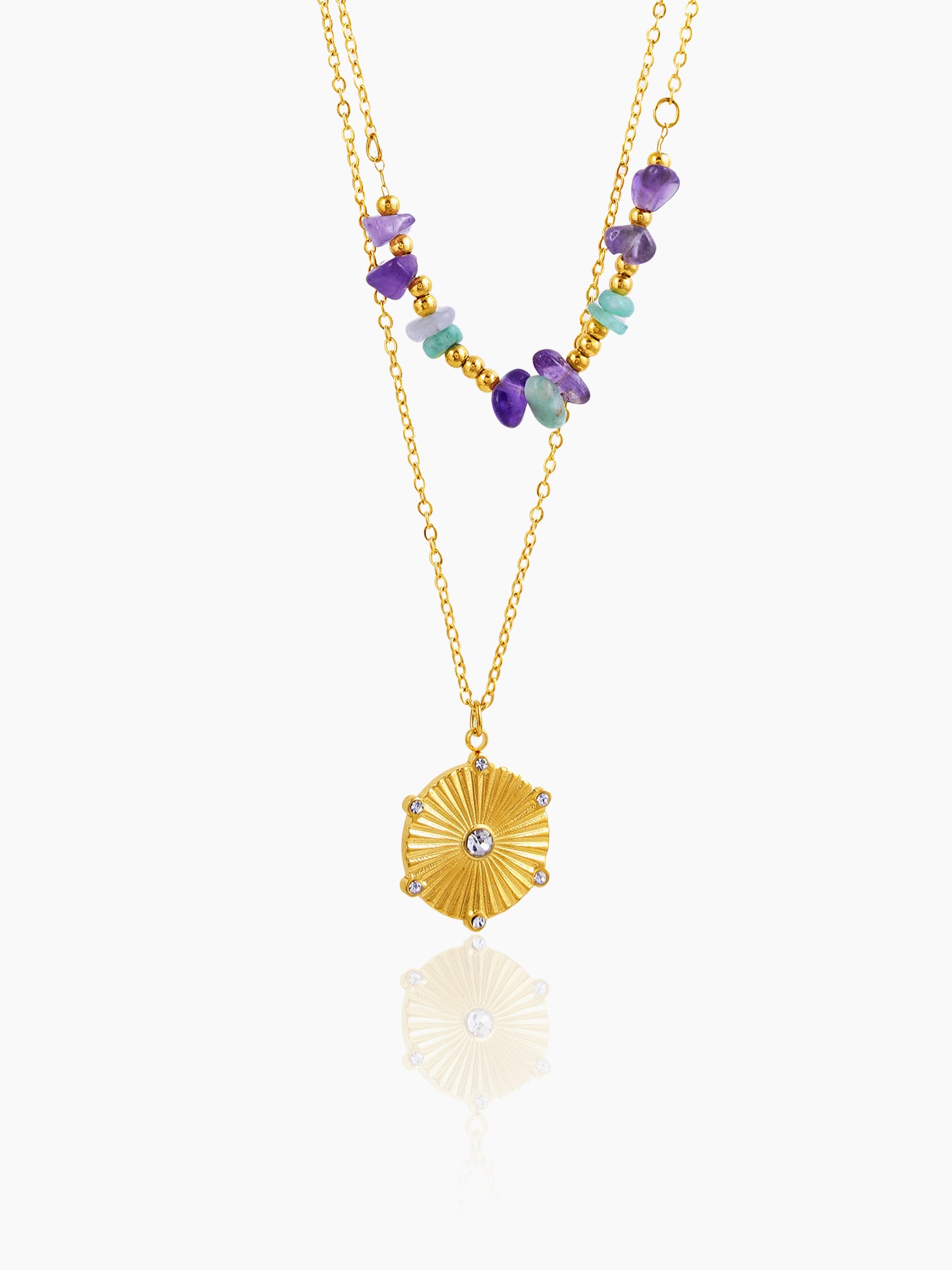 Serina Layered 18K Gold Plated Necklace Gold