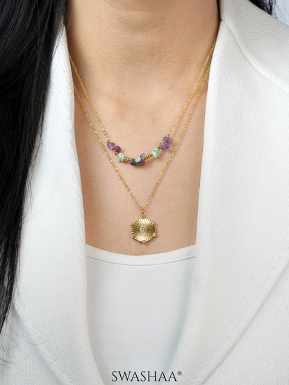 Serina Layered 18K Gold Plated Necklace