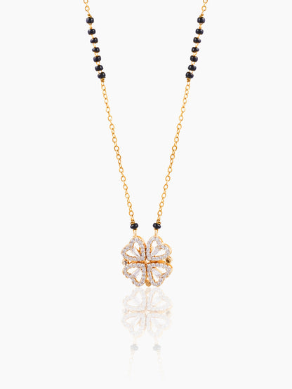 Gleaming Clover 18K Gold Plated Mangalsutra Gold