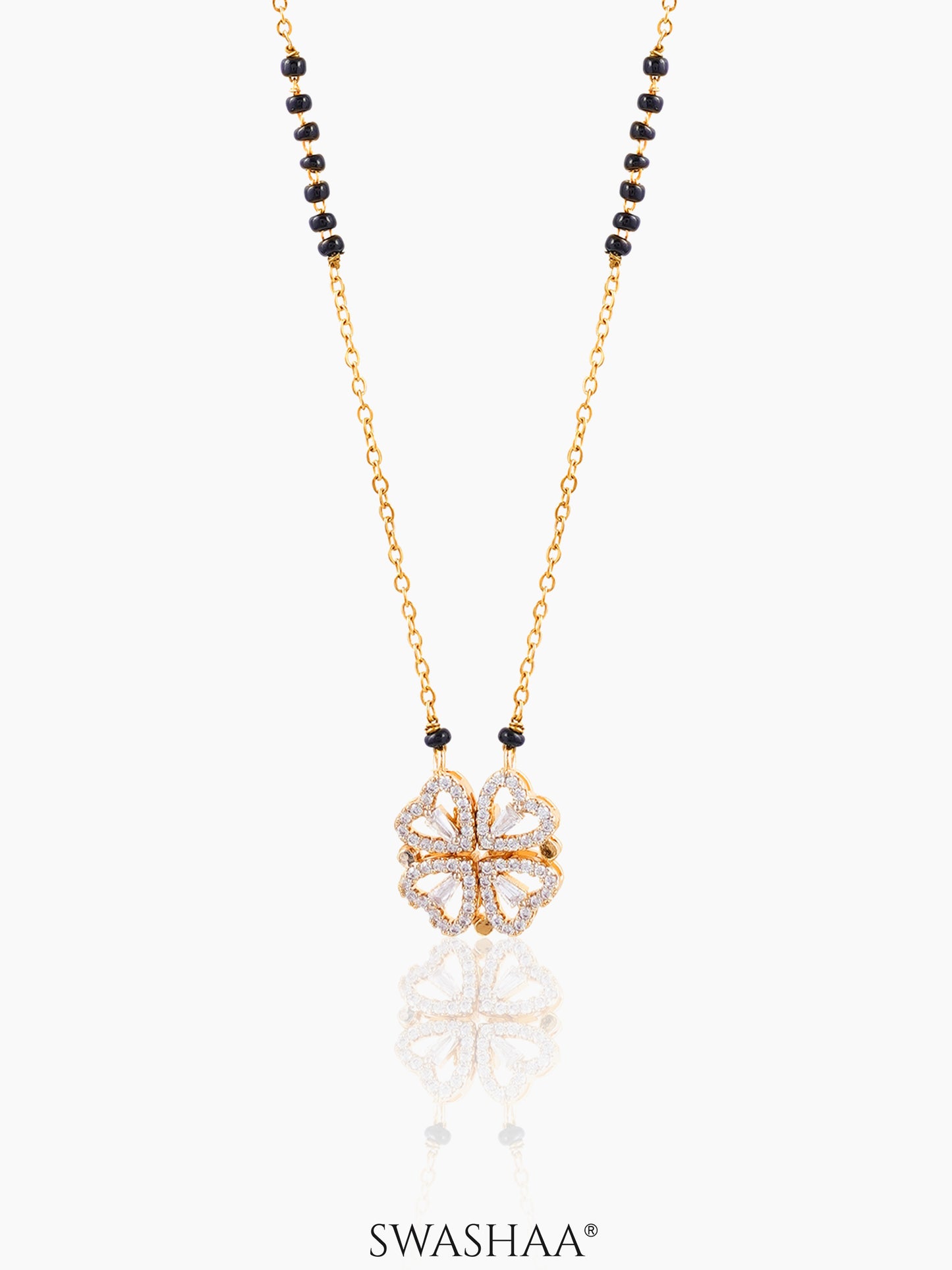 Gleaming Clover Mangalsutra 18K Gold Plated