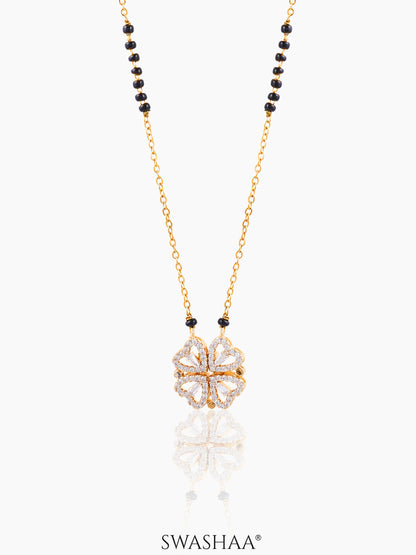 Gleaming Clover Mangalsutra 18K Gold Plated