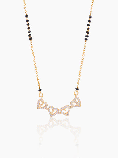 Gleaming Clover 18K Gold Plated Mangalsutra