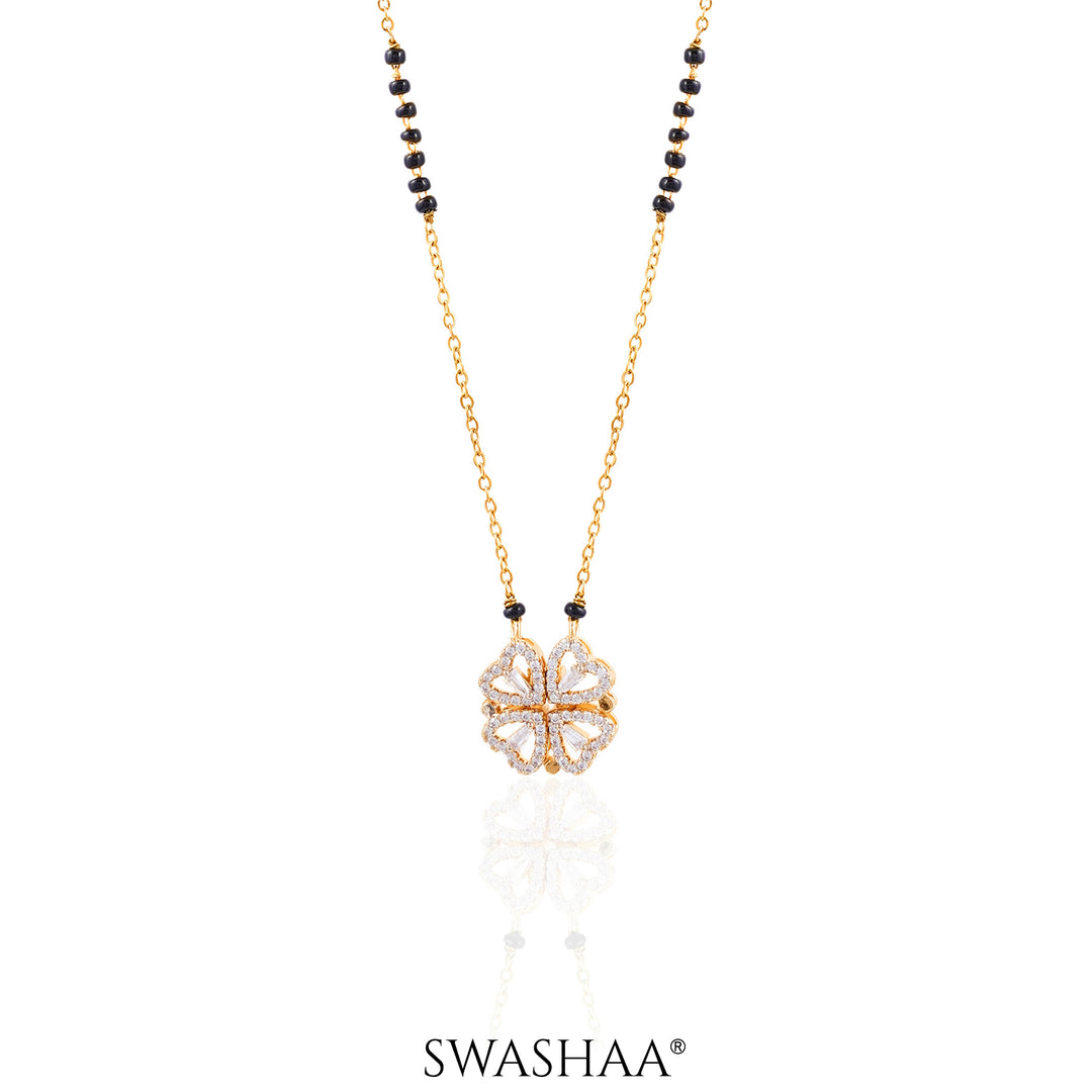 Gleaming Clover Mangalsutra 18K Gold Plated