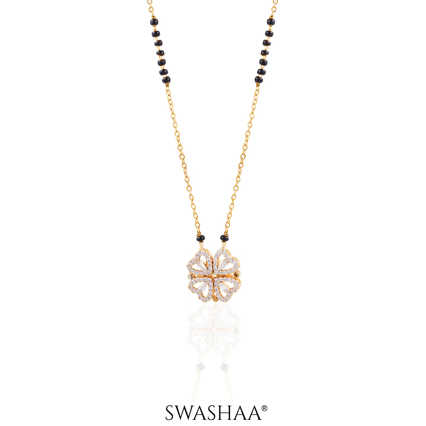 Gleaming Clover Mangalsutra 18K Gold Plated