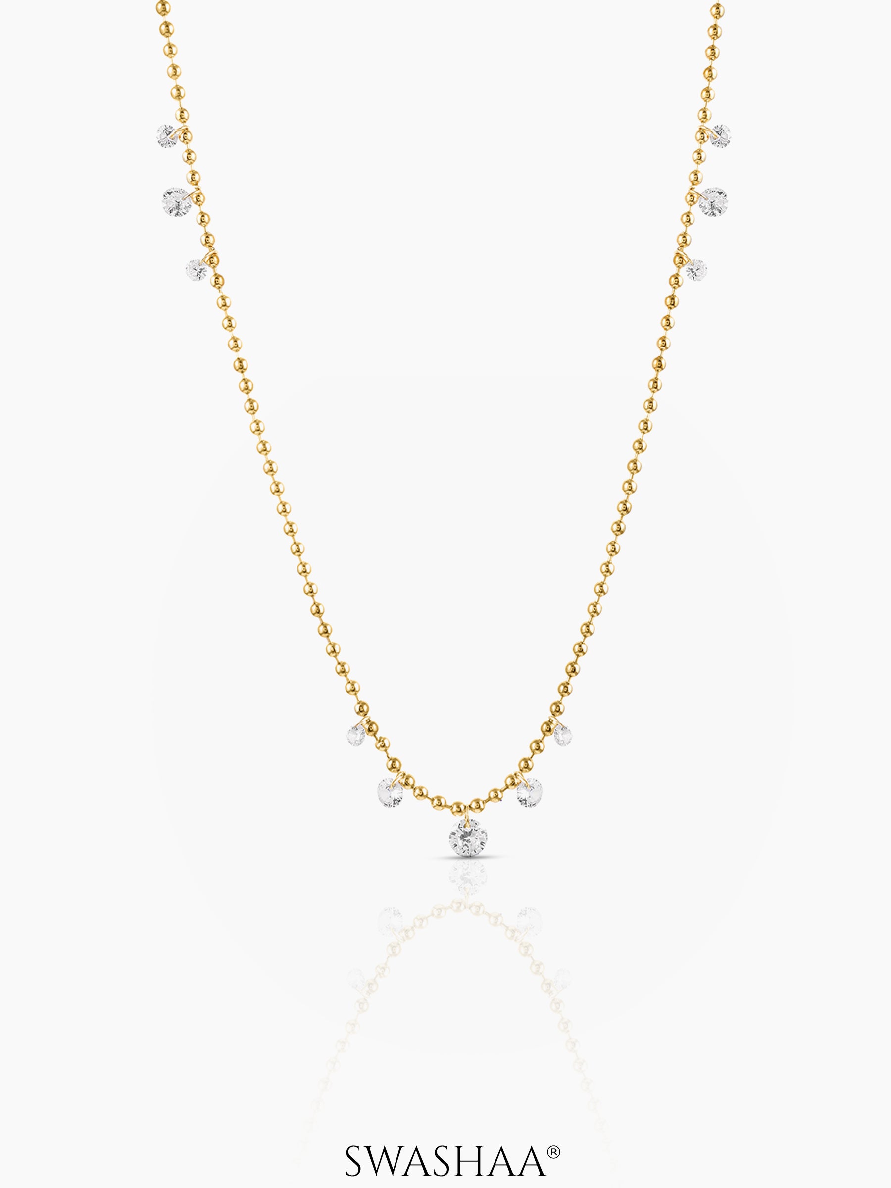 Glimmering Raindrop 18K Gold Plated Necklace Gold