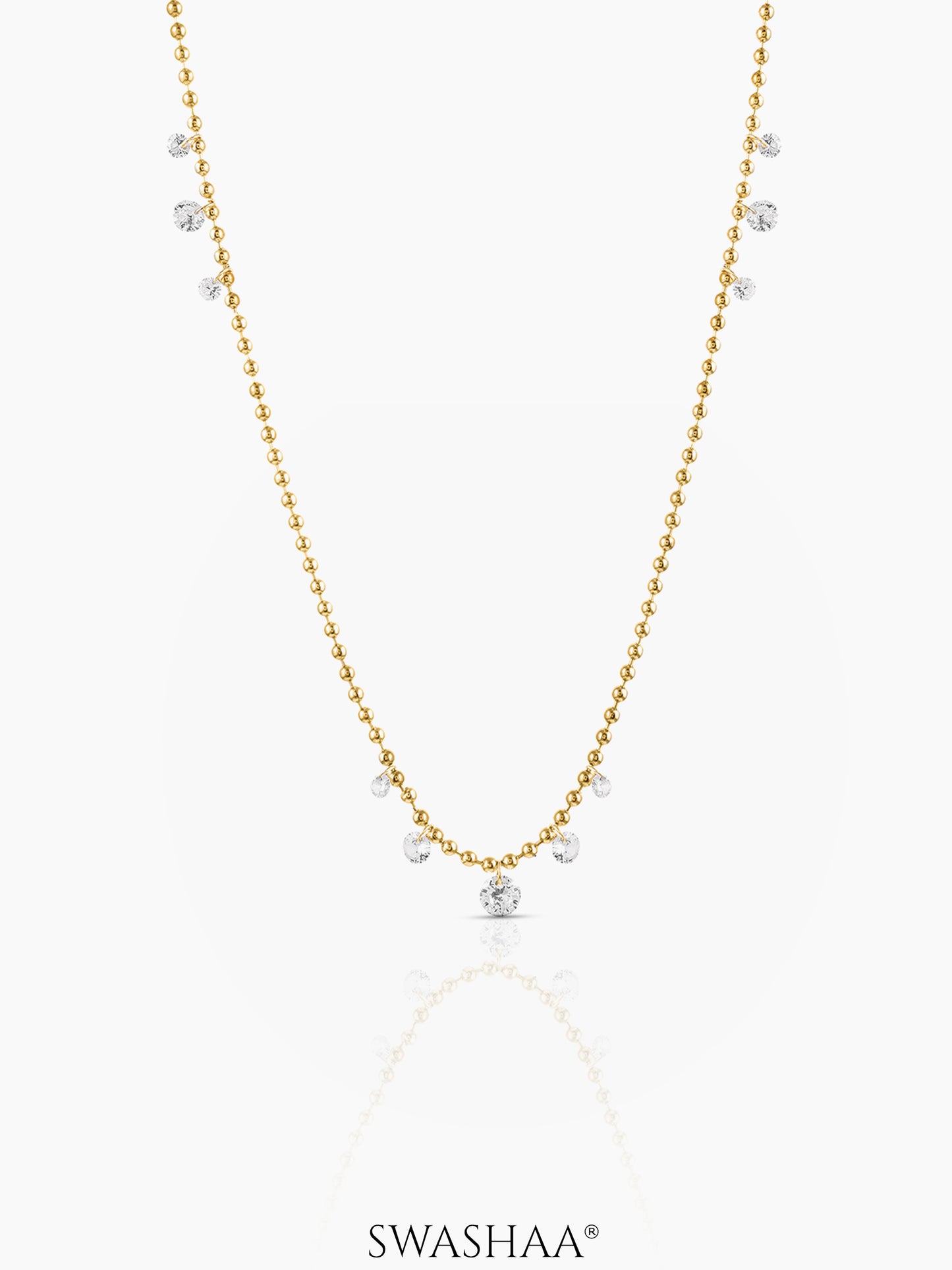 Glimmering Raindrop 18K Gold Plated Necklace Gold