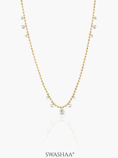 Glimmering Raindrop 18K Gold Plated Necklace Gold