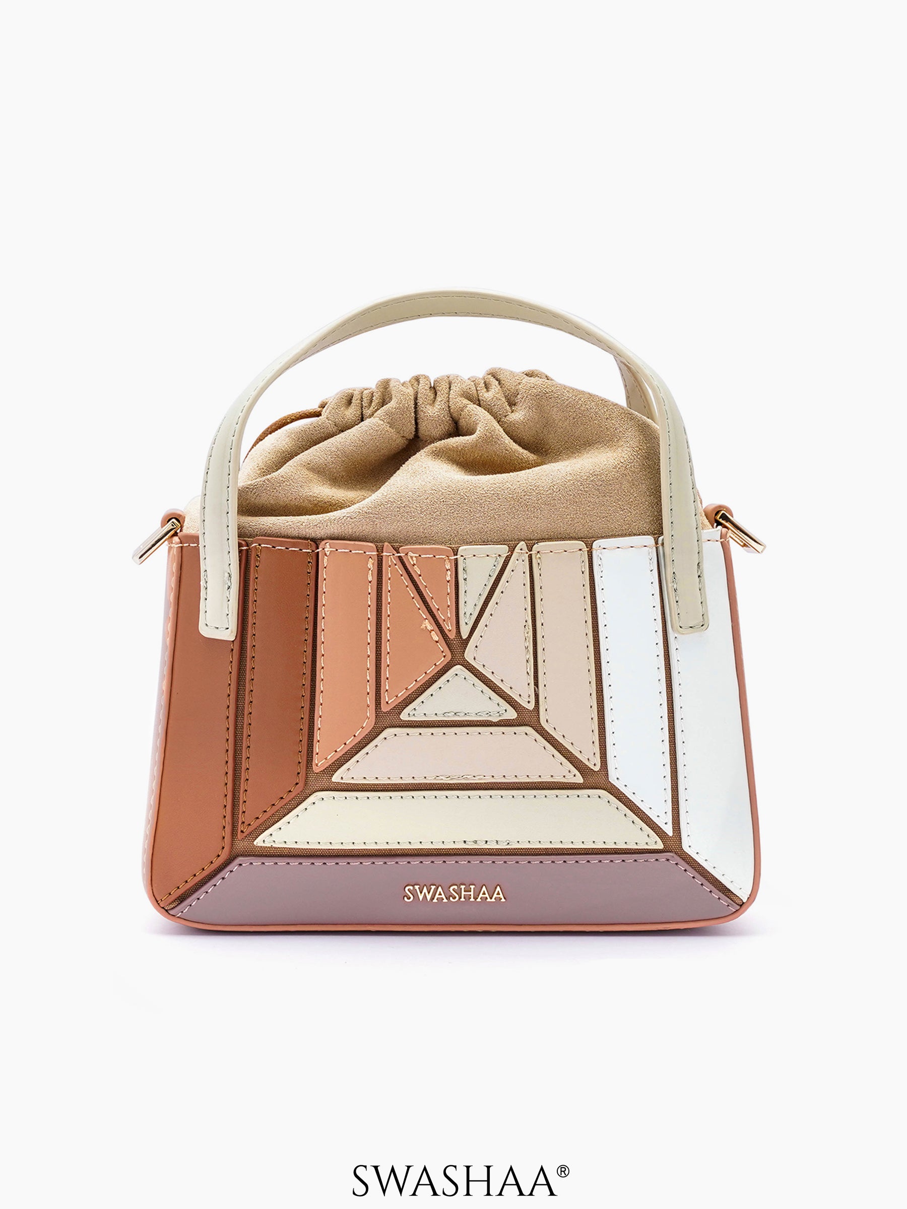 Grace Leather Sling Bag Beige