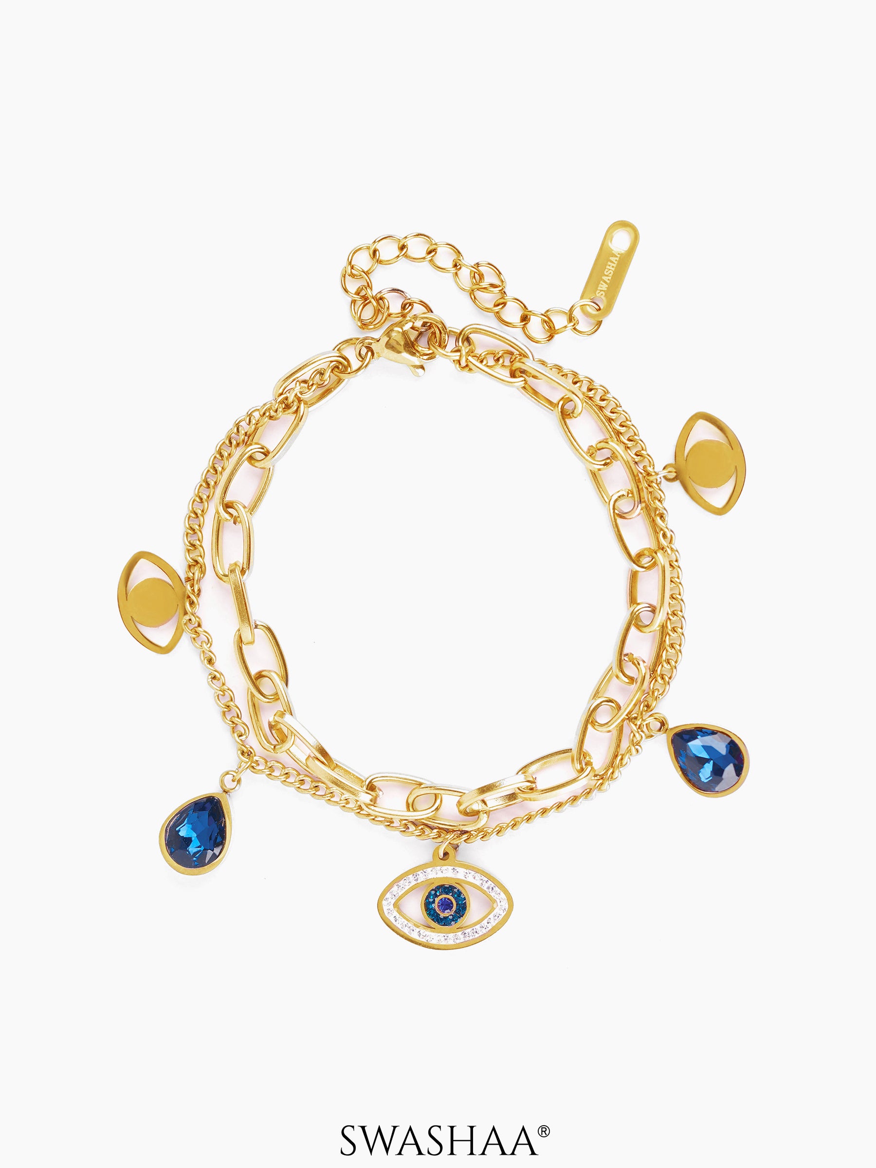 Gracie Evil Eye Bracelet 18K Gold Plated
