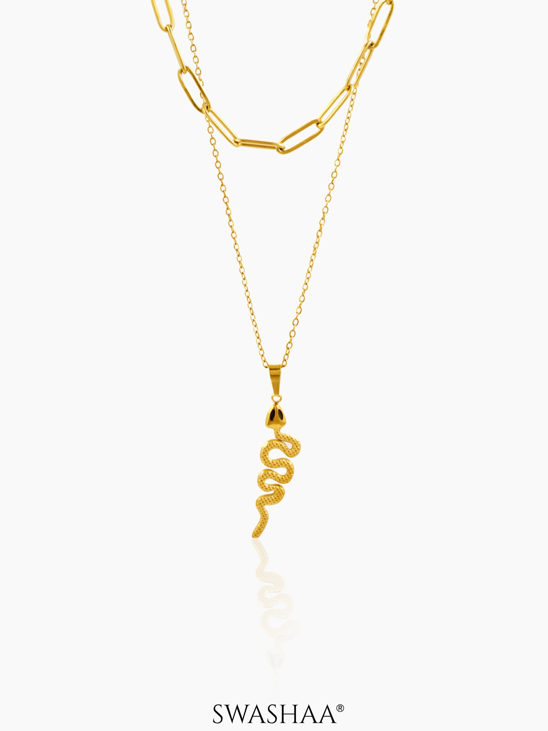 Hampi Snake 18K Gold Plated Necklace Gold