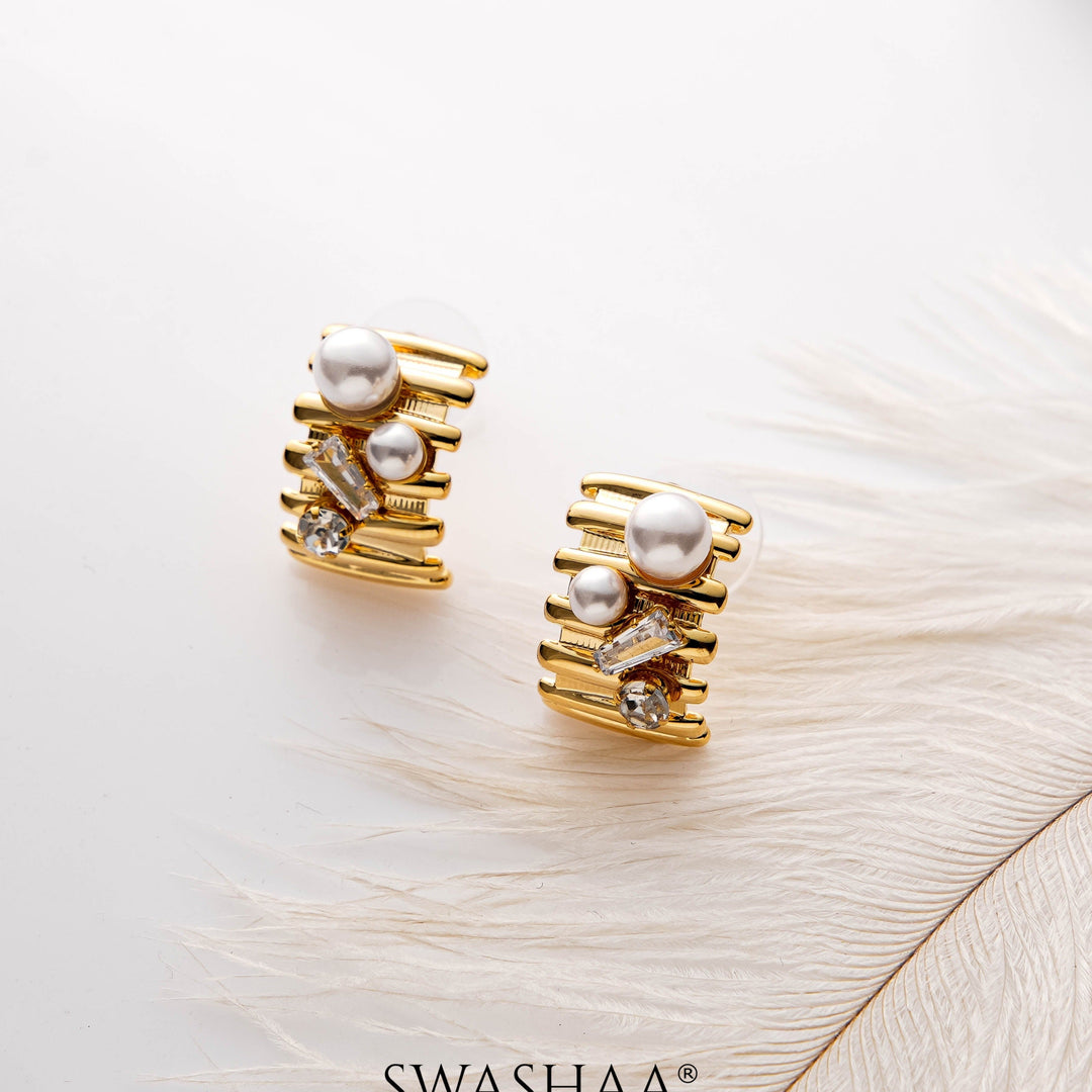 Hanoi Pearl 18K Gold Plated Earrings