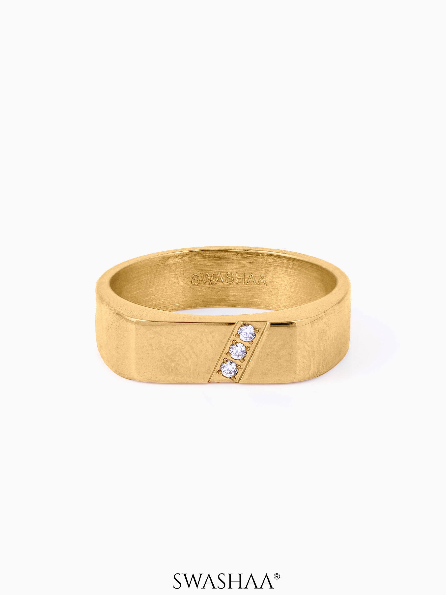 Harward 18K Gold Plated Men's Ring Gold