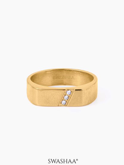 Harward 18K Gold Plated Men's Ring Gold