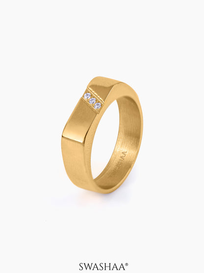 Harward 18K Gold Plated Men's Ring Gold