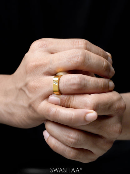 Harward 18K Gold Plated Men's Ring