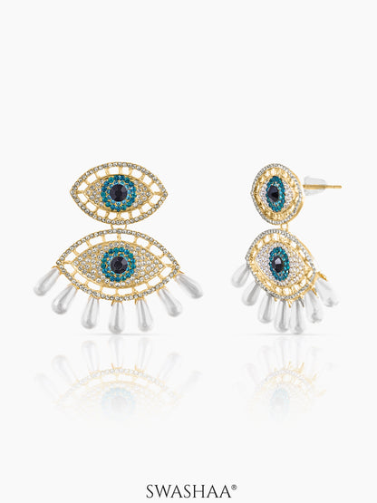 Havana Eye 18K Gold Plated Earrings Gold