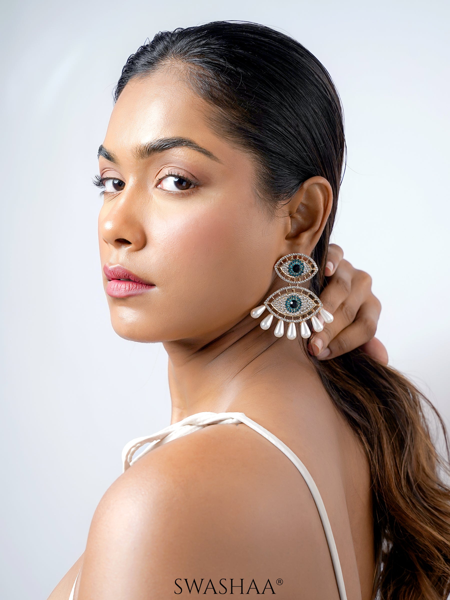 Havana Eye 18K Gold Plated Earrings