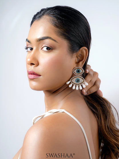 Havana Eye 18K Gold Plated Earrings