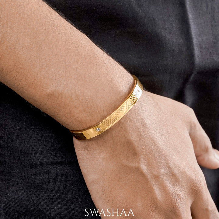 Hector Men's Kada 18K Gold Plated