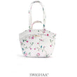 Hemi Leather Shoulder Bag Floral White