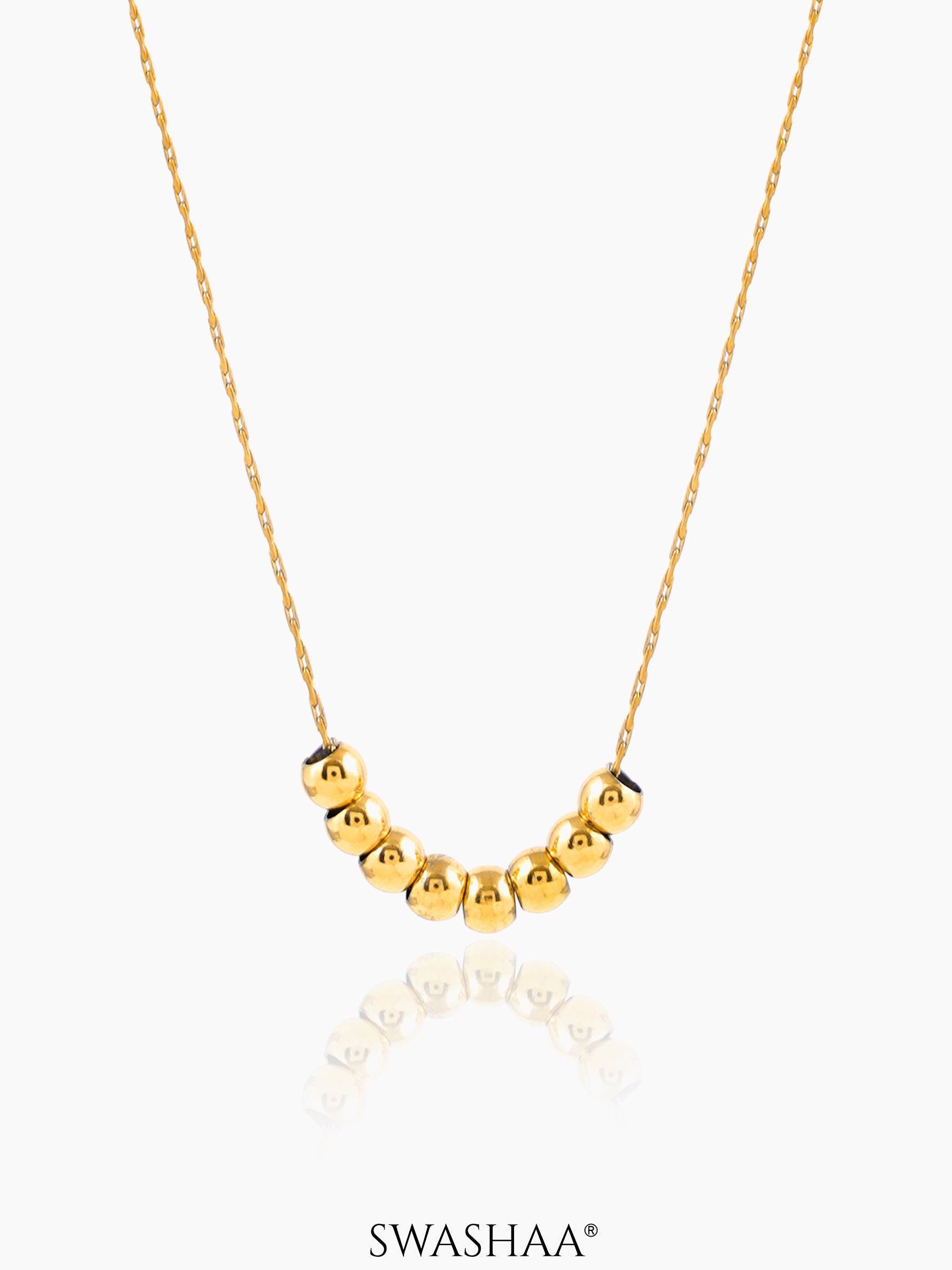 Henaa Beads 18K Gold Plated Necklace Gold