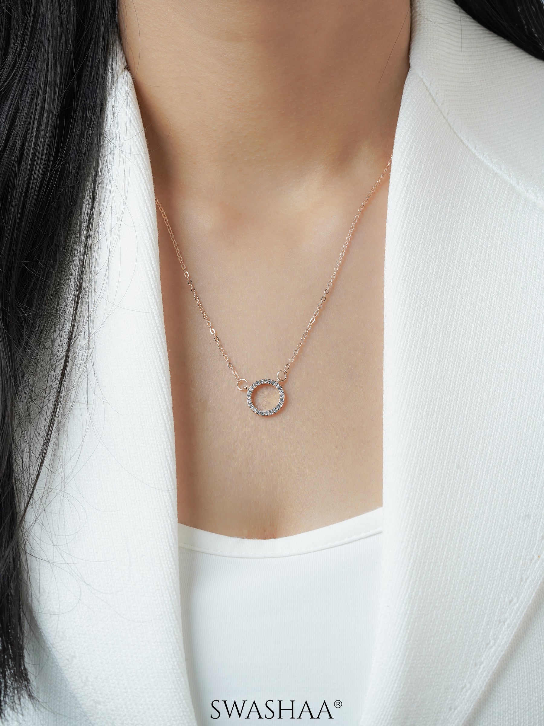 Holo Rosegold Plated Necklace