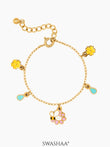 Honey Bee Bloom 18K Gold Plated Kid's Bracelets Gold