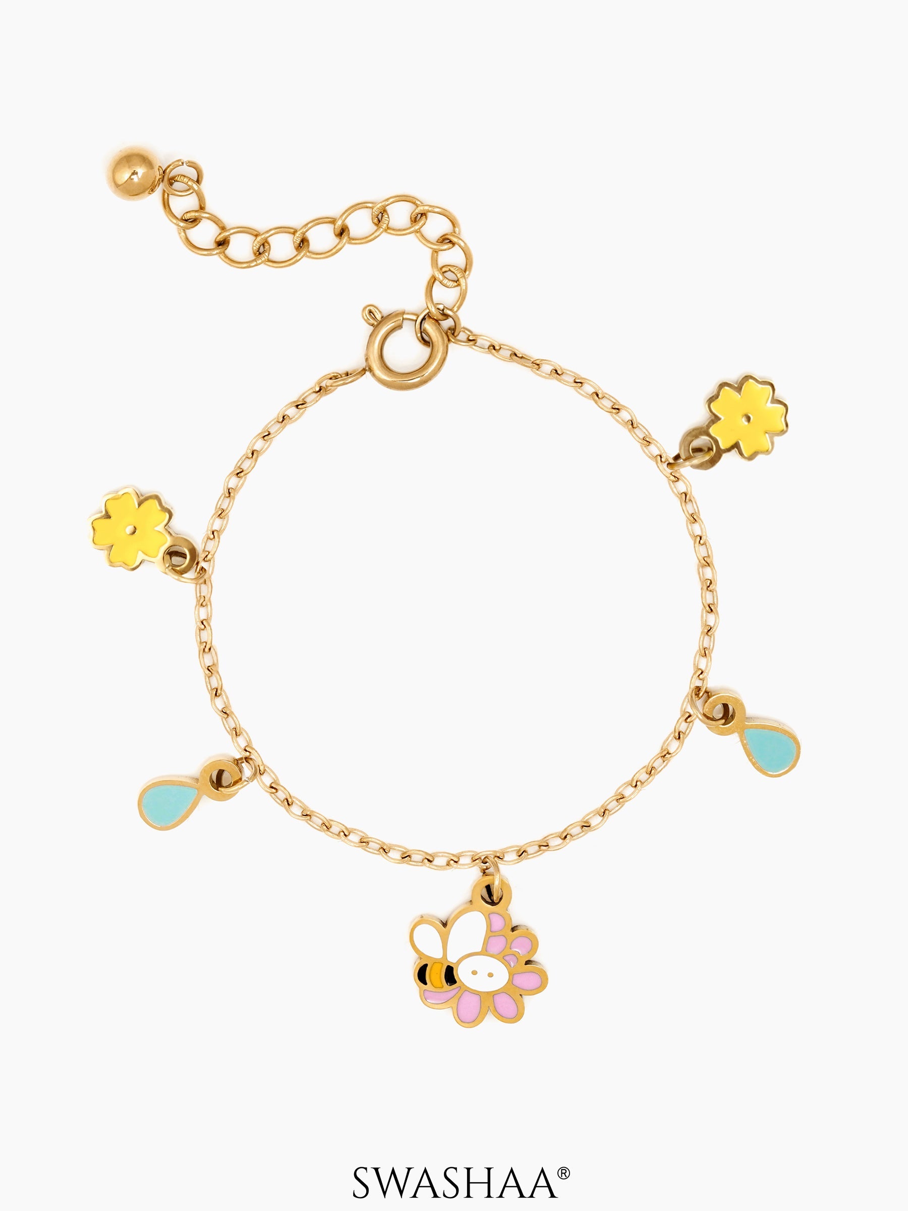 Honey Bee Bloom Kid's Jewelry Set Of 3 – Necklace, Earrings & Bracelet