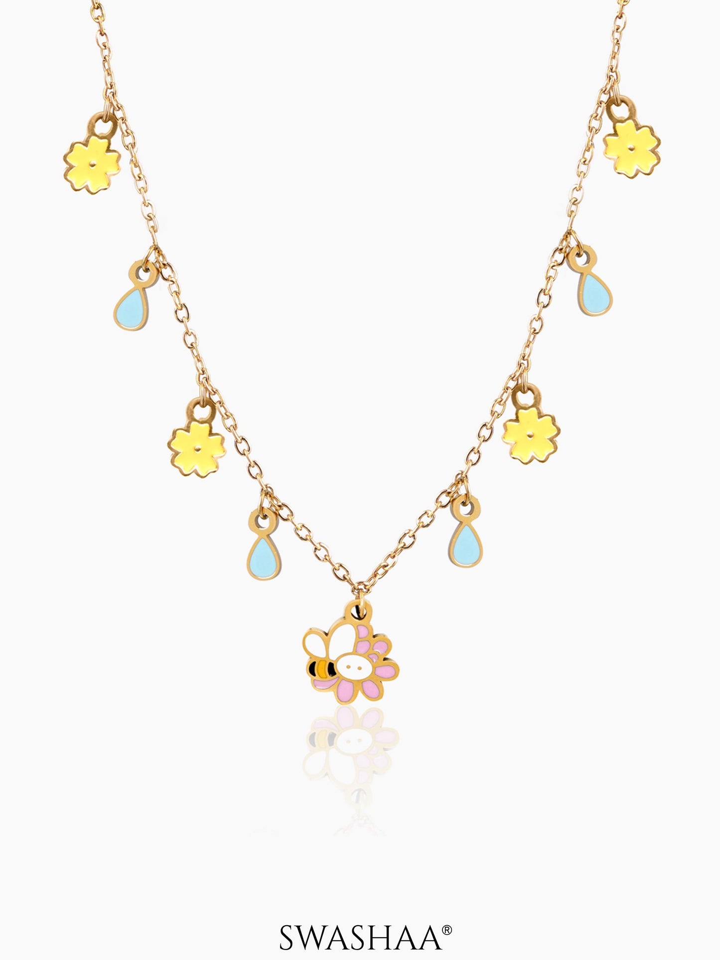 Honey Bee Bloom Kid's Jewelry Set Of 3 – Necklace, Earrings & Bracelet