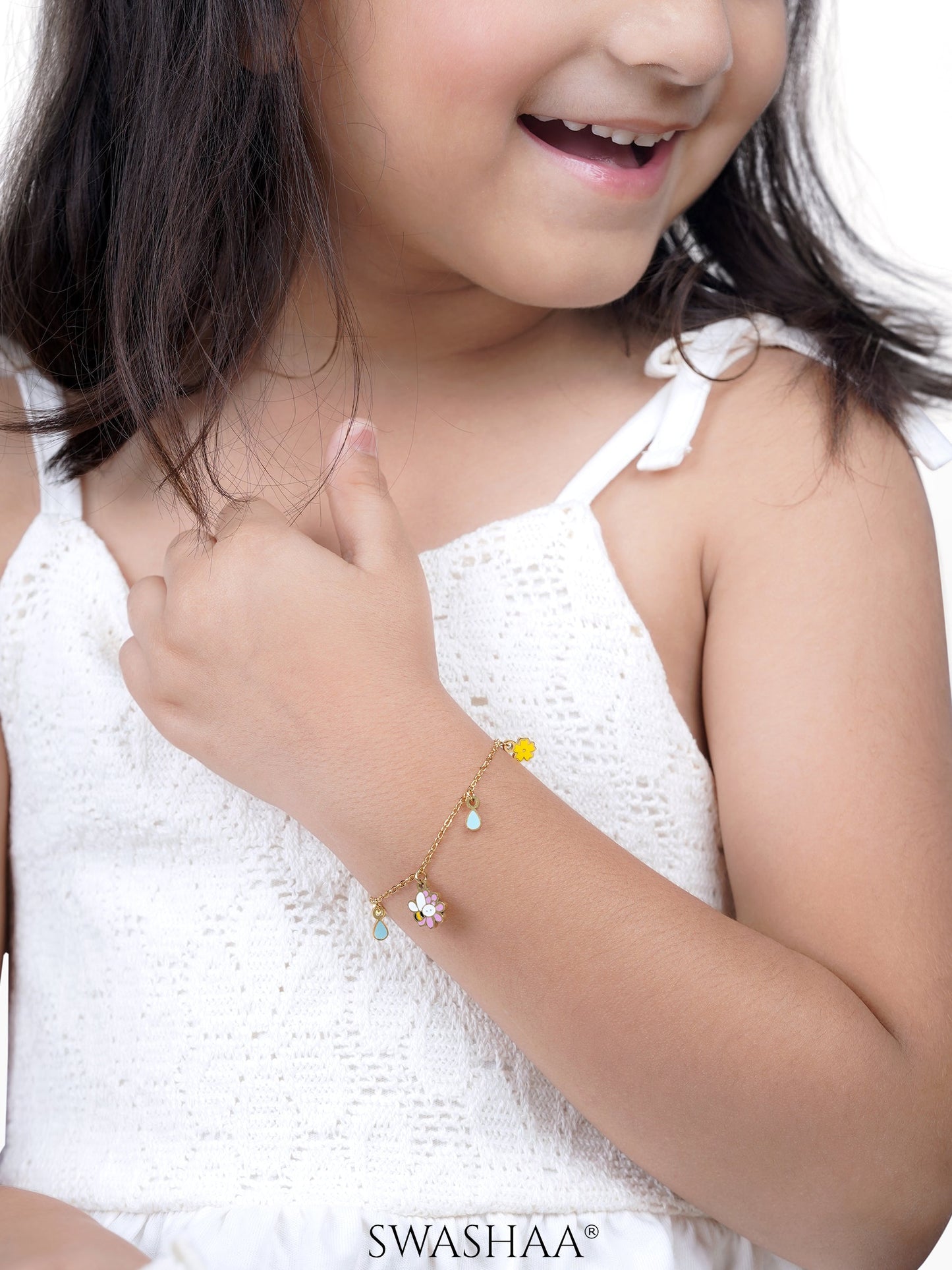 Honey Bee Bloom Kid's Jewelry Set Of 3 – Necklace, Earrings & Bracelet
