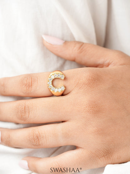 Horseshoe 14K Gold Plated Ring