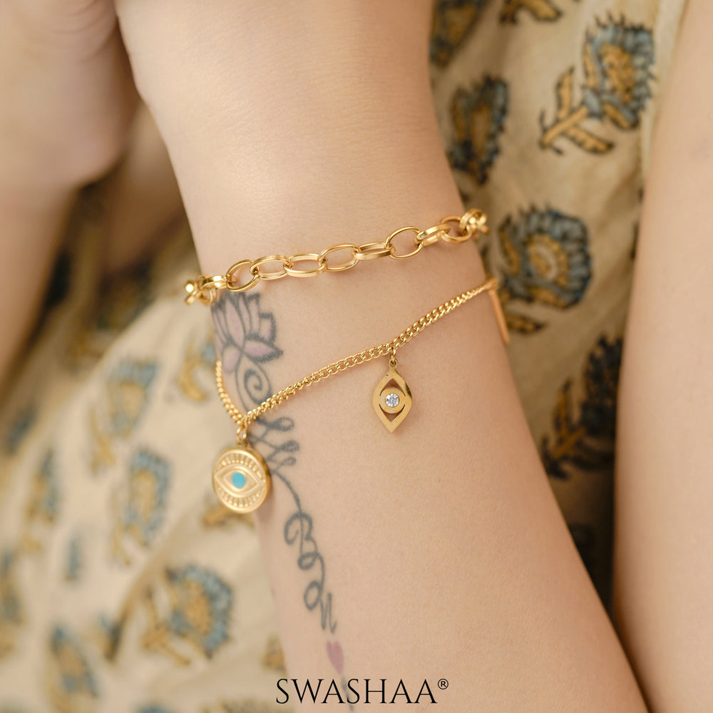 Larla Eye 18K Gold Plated Bracelet Gold