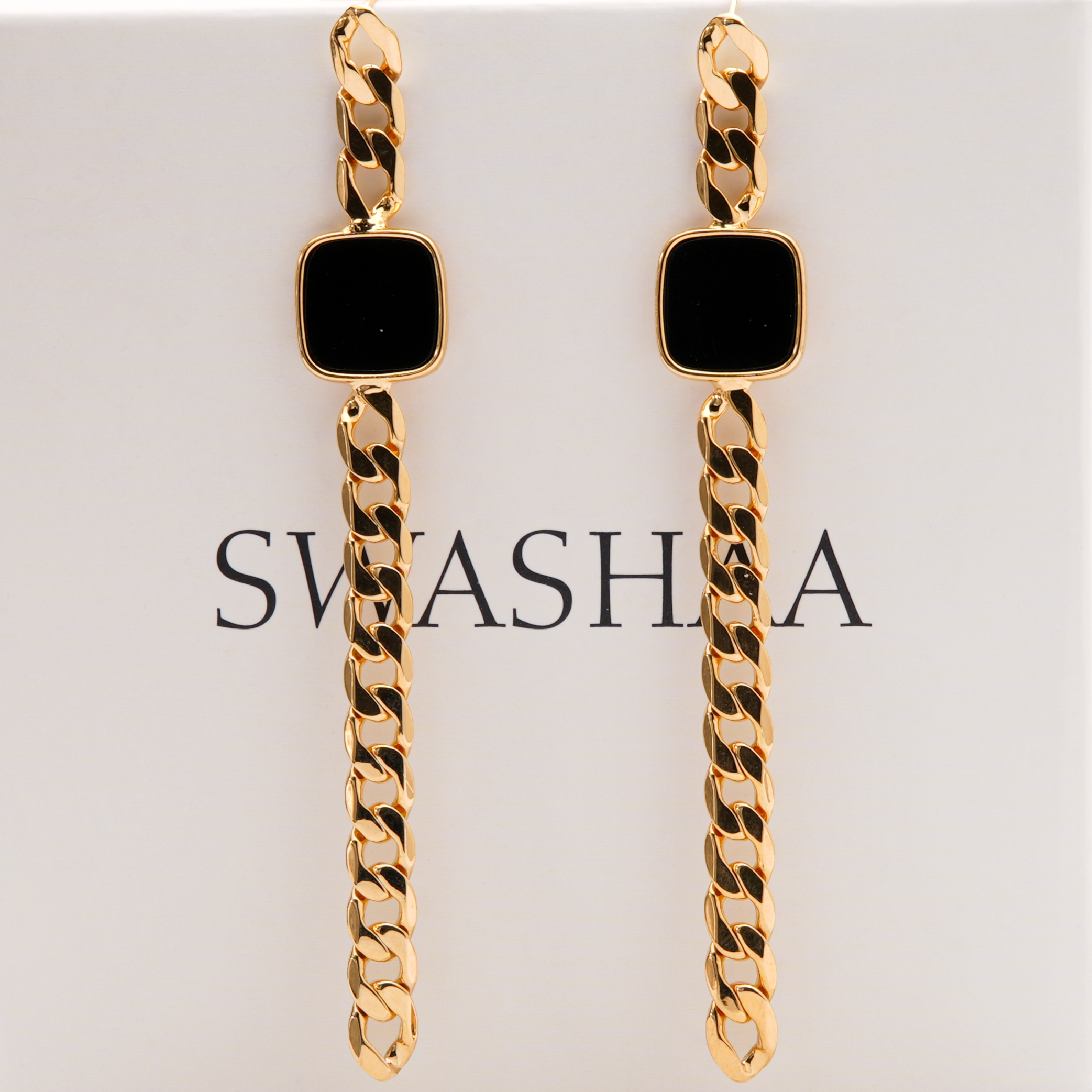 Nichole Chain 18K Gold Plated Earrings