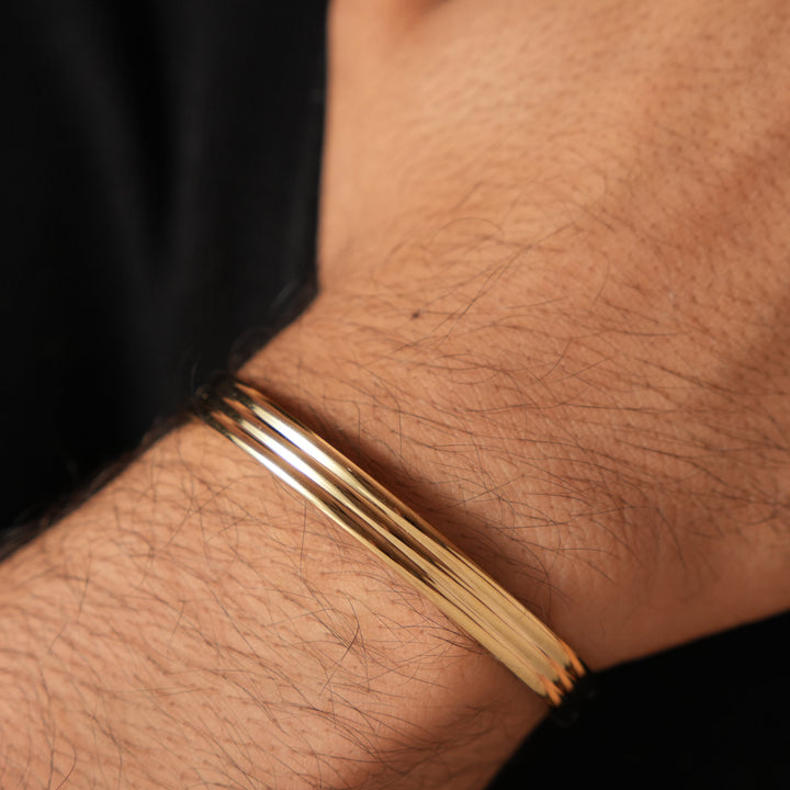 Leo Men's Kada 18K Gold Plated