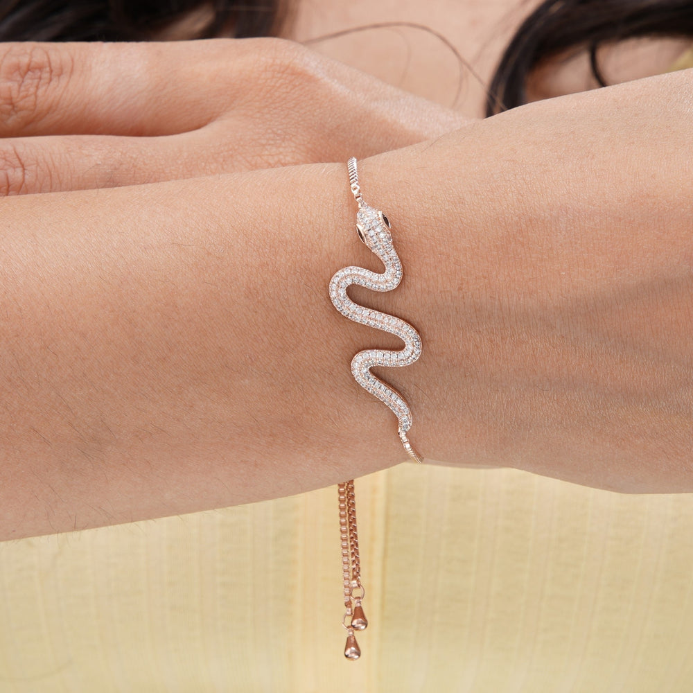 Mahsa Snake Rosegold Plated Bracelet Rosegold