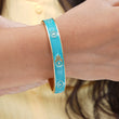 Aston 18K Gold Plated Cuff Bracelet Turquoise 18K Gold Plated
