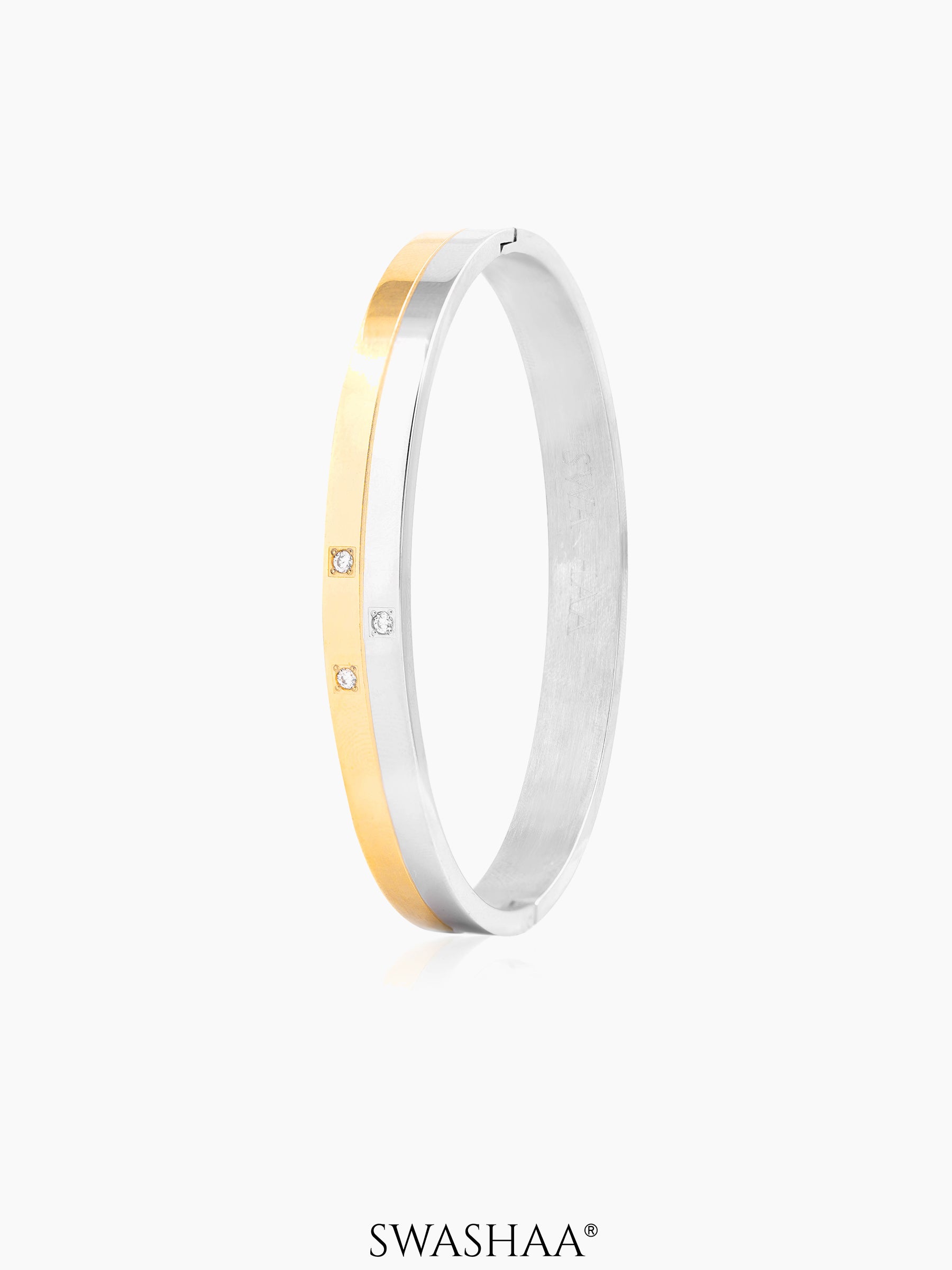 Iago Men's Kada Silver-18K Gold Plated